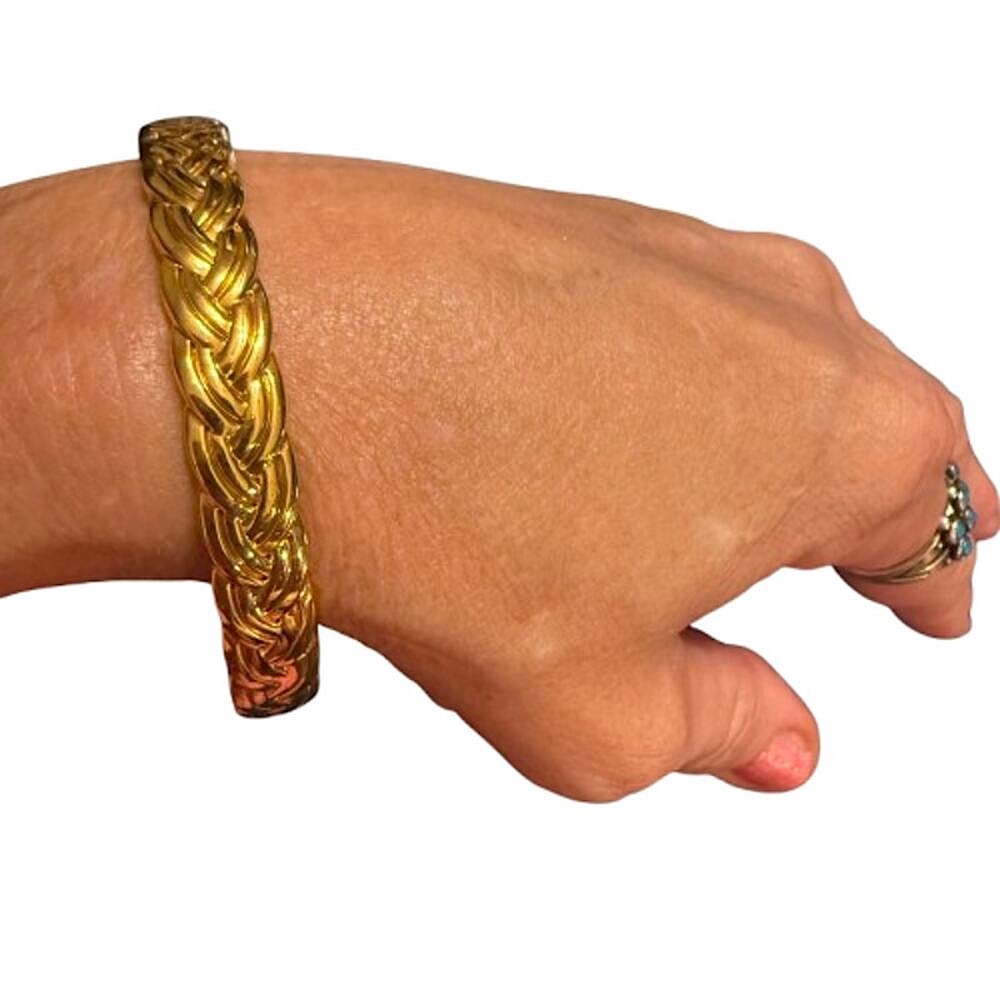 J. Crew Gold Tone Woven Bangle Bracelet